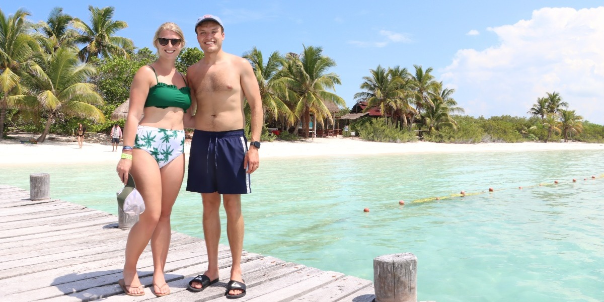 Pareja en Isla Contoy