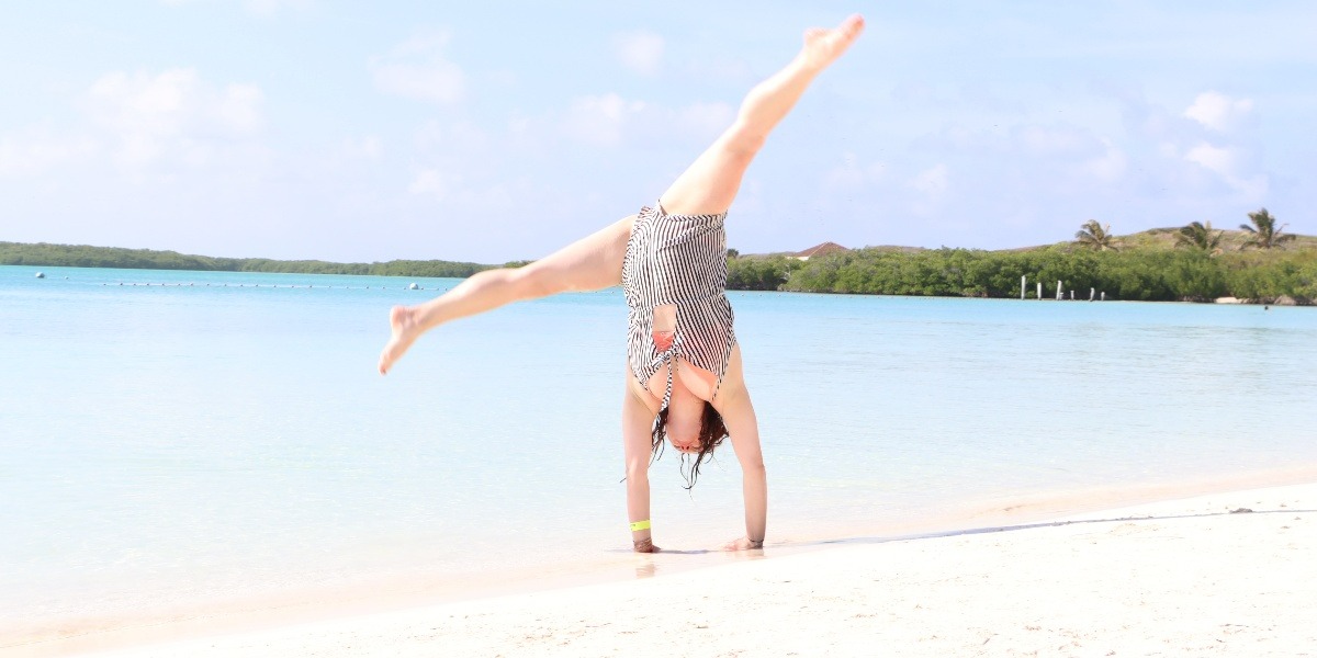 Woman in Isla Contoy beach